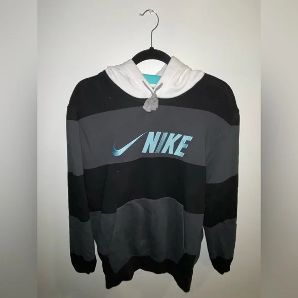 Nike Shirts Teal Gray And Black Nike Medium Hoodie Poshmark